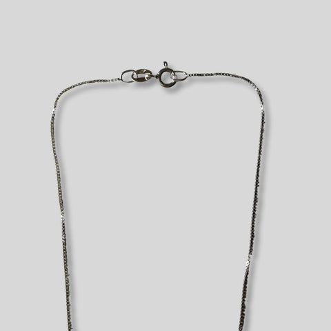 Necklace made of small silver squares